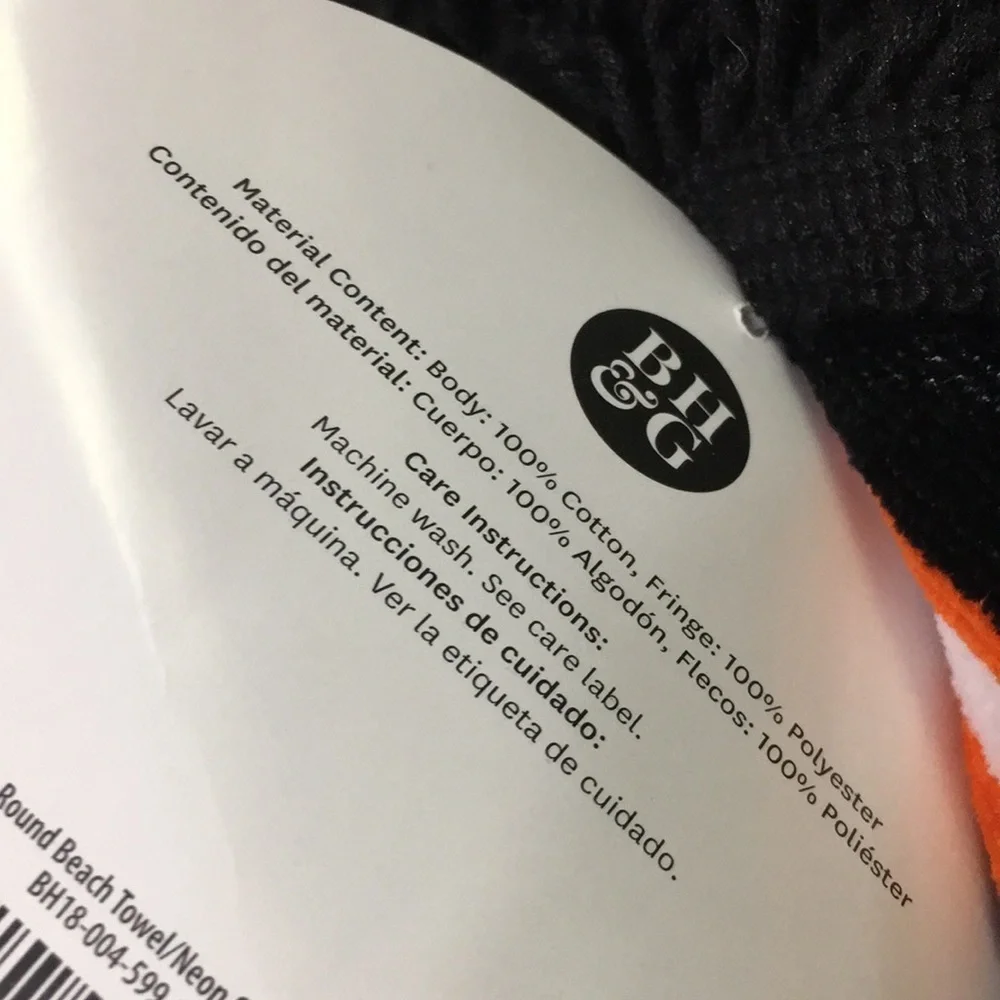BH&G 60 inch round beach towel. NWT